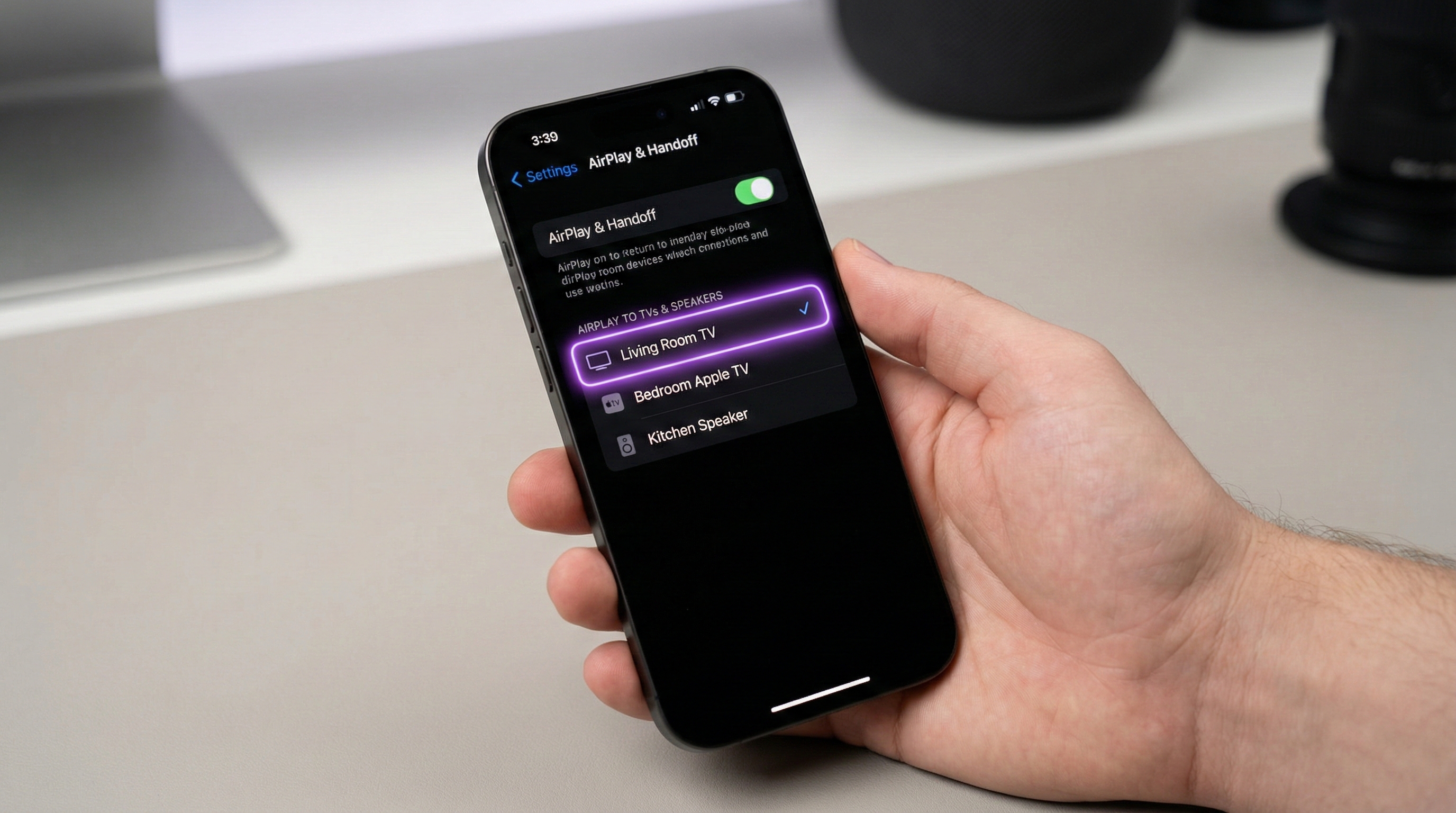 iPhone'u Kablosuz Yansıtma (AirPlay)