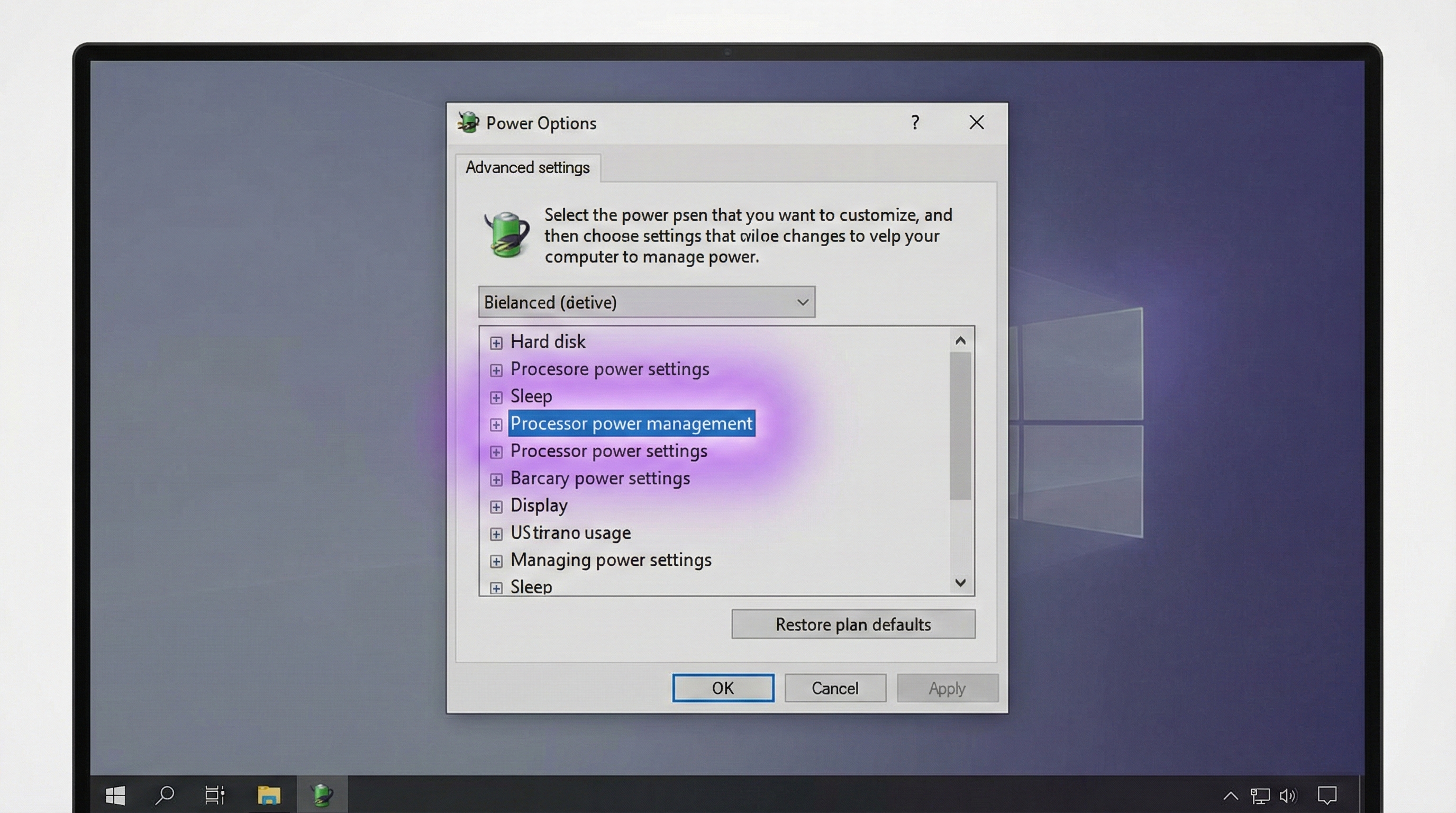 Gelişmiş Güç Ayarlarını Yapılandırma